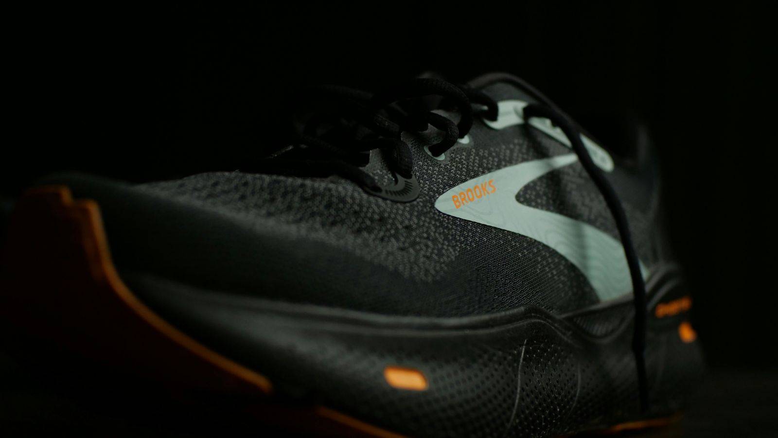 A Brooks running shoe